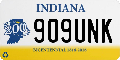 IN license plate 909UNK