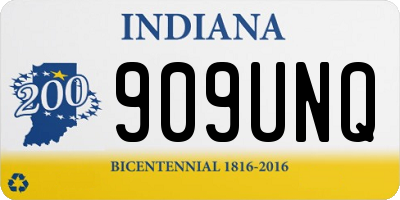IN license plate 909UNQ