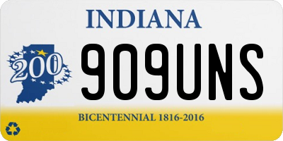 IN license plate 909UNS