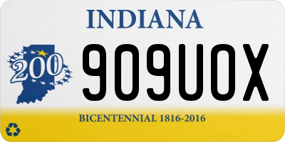 IN license plate 909UOX
