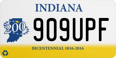 IN license plate 909UPF