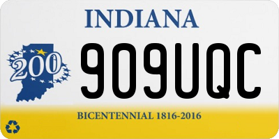 IN license plate 909UQC