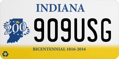 IN license plate 909USG