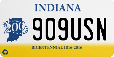 IN license plate 909USN