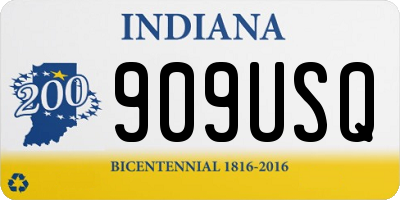 IN license plate 909USQ