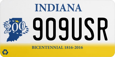 IN license plate 909USR