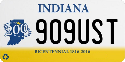 IN license plate 909UST
