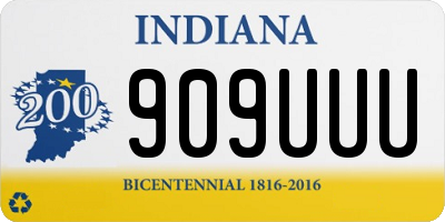 IN license plate 909UUU