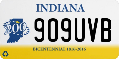 IN license plate 909UVB