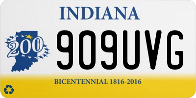 IN license plate 909UVG