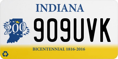 IN license plate 909UVK