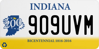 IN license plate 909UVM