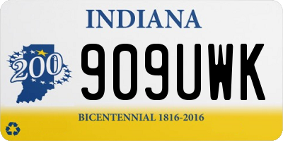 IN license plate 909UWK