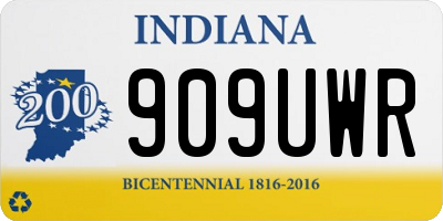 IN license plate 909UWR
