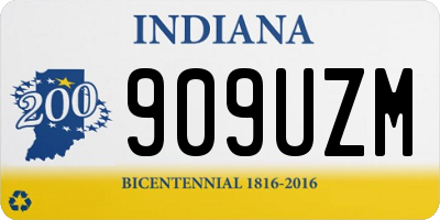 IN license plate 909UZM