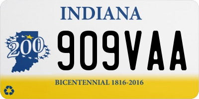 IN license plate 909VAA