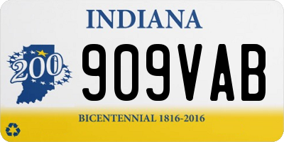 IN license plate 909VAB
