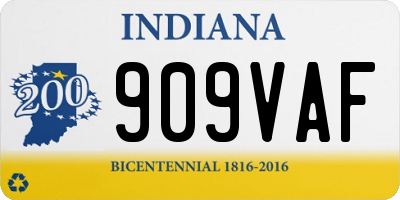 IN license plate 909VAF