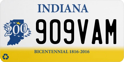 IN license plate 909VAM