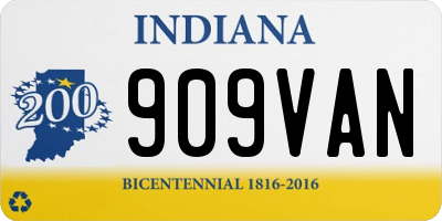 IN license plate 909VAN
