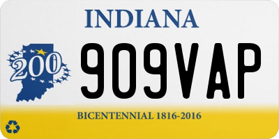 IN license plate 909VAP