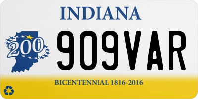 IN license plate 909VAR