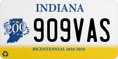 IN license plate 909VAS