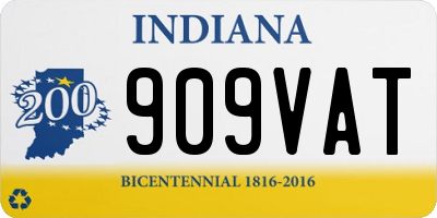 IN license plate 909VAT