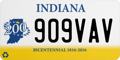 IN license plate 909VAV