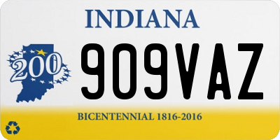IN license plate 909VAZ