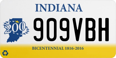 IN license plate 909VBH