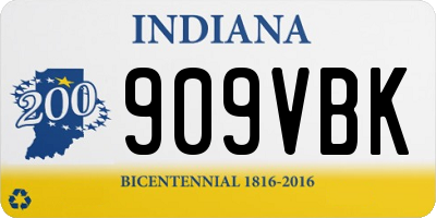 IN license plate 909VBK