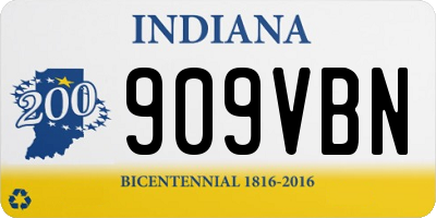 IN license plate 909VBN