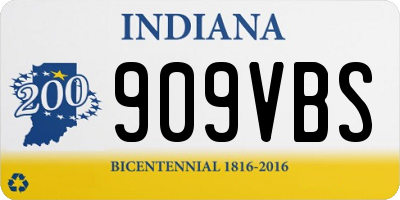 IN license plate 909VBS