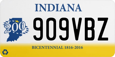 IN license plate 909VBZ