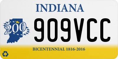 IN license plate 909VCC