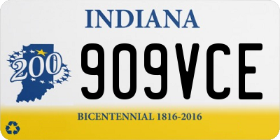 IN license plate 909VCE
