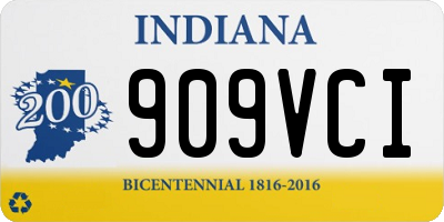 IN license plate 909VCI