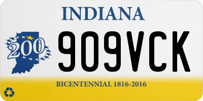 IN license plate 909VCK