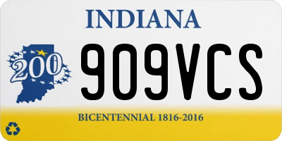 IN license plate 909VCS