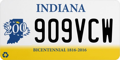 IN license plate 909VCW