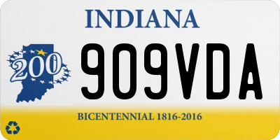 IN license plate 909VDA