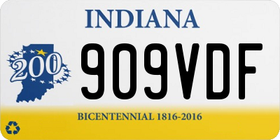 IN license plate 909VDF