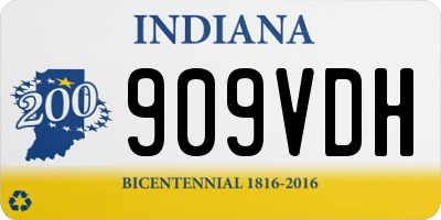 IN license plate 909VDH