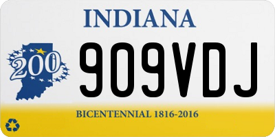 IN license plate 909VDJ