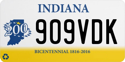 IN license plate 909VDK