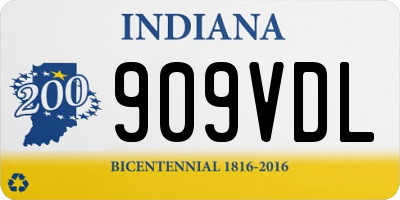 IN license plate 909VDL