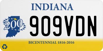 IN license plate 909VDN