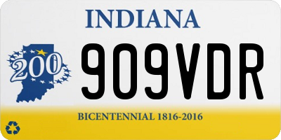 IN license plate 909VDR
