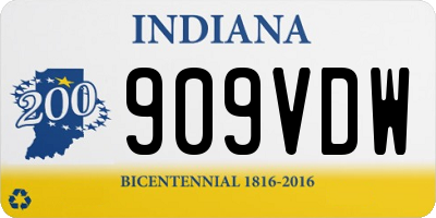 IN license plate 909VDW